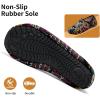 WateLves Womens & Mens Lightweight Cozy Faux Furry House Slippers – Rubber Sole Slip On Sock Shoes – Foldable Travel Slippers – Indoor & Outdoor(Bohemian)
