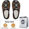 WateLves Womens & Mens Lightweight Cozy Faux Furry House Slippers – Rubber Sole Slip On Sock Shoes – Foldable Travel Slippers – Indoor & Outdoor(Bohemian)