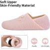 WateLves Womens & Mens Lightweight Cozy Faux Furry House Slippers – Rubber Sole Slip On Sock Shoes – Foldable Travel Slippers – Indoor & Outdoor(Bow/Pink)