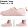 WateLves Womens & Mens Lightweight Cozy Faux Furry House Slippers – Rubber Sole Slip On Sock Shoes – Foldable Travel Slippers – Indoor & Outdoor(Bow/Pink)