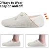 WateLves Womens & Mens Lightweight Cozy Faux Furry House Slippers – Rubber Sole Slip On Sock Shoes – Foldable Travel Slippers – Indoor & Outdoor(Bow/White)