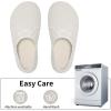 WateLves Womens & Mens Lightweight Cozy Faux Furry House Slippers – Rubber Sole Slip On Sock Shoes – Foldable Travel Slippers – Indoor & Outdoor(Bow/White)