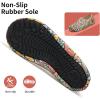 WateLves Womens & Mens Lightweight Cozy Faux Furry House Slippers – Rubber Sole Slip On Sock Shoes – Foldable Travel Slippers – Indoor & Outdoor(Cashew Flower)