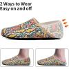 WateLves Womens & Mens Lightweight Cozy Faux Furry House Slippers – Rubber Sole Slip On Sock Shoes – Foldable Travel Slippers – Indoor & Outdoor(Cashew Flower)