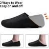 WateLves Womens & Mens Lightweight Cozy Faux Furry House Slippers – Rubber Sole Slip On Sock Shoes – Foldable Travel Slippers – Indoor & Outdoor(Diamond/Black)