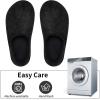 WateLves Womens & Mens Lightweight Cozy Faux Furry House Slippers – Rubber Sole Slip On Sock Shoes – Foldable Travel Slippers – Indoor & Outdoor(Diamond/Black)