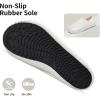 WateLves Womens & Mens Lightweight Cozy Faux Furry House Slippers – Rubber Sole Slip On Sock Shoes – Foldable Travel Slippers – Indoor & Outdoor(Diamond/White)