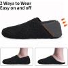 WateLves Womens & Mens Lightweight Cozy Faux Furry House Slippers – Rubber Sole Slip On Sock Shoes – Foldable Travel Slippers – Indoor & Outdoor(Fluff/Black)