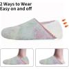 WateLves Womens & Mens Lightweight Cozy Faux Furry House Slippers – Rubber Sole Slip On Sock Shoes – Foldable Travel Slippers – Indoor & Outdoor(Fluff/Colorful)