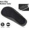 WateLves Womens & Mens Lightweight Cozy Faux Furry House Slippers – Rubber Sole Slip On Sock Shoes – Foldable Travel Slippers – Indoor & Outdoor(Fluff/Grey)