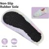 WateLves Womens & Mens Lightweight Cozy Faux Furry House Slippers – Rubber Sole Slip On Sock Shoes – Foldable Travel Slippers – Indoor & Outdoor(Fluff/Colorful)