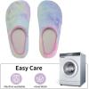 WateLves Womens & Mens Lightweight Cozy Faux Furry House Slippers – Rubber Sole Slip On Sock Shoes – Foldable Travel Slippers – Indoor & Outdoor(Fluff/Colorful)