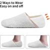 WateLves Womens & Mens Lightweight Cozy Faux Furry House Slippers – Rubber Sole Slip On Sock Shoes – Foldable Travel Slippers – Indoor & Outdoor(Fluff/White)