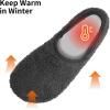 WateLves Womens & Mens Lightweight Cozy Faux Furry House Slippers – Rubber Sole Slip On Sock Shoes – Foldable Travel Slippers – Indoor & Outdoor(Fluff/Grey)