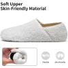 WateLves Womens & Mens Lightweight Cozy Faux Furry House Slippers – Rubber Sole Slip On Sock Shoes – Foldable Travel Slippers – Indoor & Outdoor(Fluff/White)