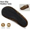 WateLves Womens & Mens Lightweight Cozy Faux Furry House Slippers – Rubber Sole Slip On Sock Shoes – Foldable Travel Slippers – Indoor & Outdoor(Leopard)