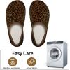 WateLves Womens & Mens Lightweight Cozy Faux Furry House Slippers – Rubber Sole Slip On Sock Shoes – Foldable Travel Slippers – Indoor & Outdoor(Leopard)