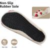 WateLves Womens & Mens Lightweight Cozy Faux Furry House Slippers – Rubber Sole Slip On Sock Shoes – Foldable Travel Slippers – Indoor & Outdoor(Red/White)