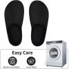 WateLves Womens & Mens Lightweight Cozy Faux Furry House Slippers – Rubber Sole Slip On Sock Shoes – Foldable Travel Slippers – Indoor & Outdoor(Stripe/Black)
