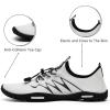 Water Shoes Mens Womens Beach Swim Shoes Quick-Dry Aqua Socks Pool Shoes for Surf Yoga Water Aerobics(A/White)