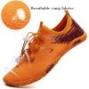 Water Shoes Mens Womens Beach Swim Shoes Quick-Dry Aqua Socks Pool Shoes for Surf Yoga Water Aerobics(L-yellow Orange)