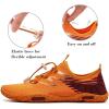 Water Shoes Mens Womens Beach Swim Shoes Quick-Dry Aqua Socks Pool Shoes for Surf Yoga Water Aerobics(L-yellow Orange)