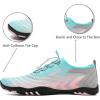Water Shoes Mens Womens Beach Swim Shoes Quick-Dry Aqua Socks Pool Shoes for Surf Yoga Water Aerobics(N/Pink/Blue)