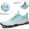 Water Shoes Mens Womens Beach Swim Shoes Quick-Dry Aqua Socks Pool Shoes for Surf Yoga Water Aerobics(N/Pink/Blue)