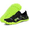 Water Shoes for Men Barefoot Quick-Dry Aqua Sock Outdoor Athletic Sport Shoes for Kayaking, Boating, Hiking, Surfing, Walking(A-black/Green)