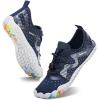 Water Shoes for Men Barefoot Quick-Dry Aqua Sock Outdoor Athletic Sport Shoes for Kayaking, Boating, Hiking, Surfing, Walking(A-blue/Grey)