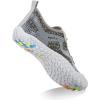 Water Shoes for Men Barefoot Quick-Dry Aqua Sock Outdoor Athletic Sport Shoes for Kayaking, Boating, Hiking, Surfing, Walking(A-light Grey)