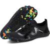 Water Shoes for Men Barefoot Quick-Dry Aqua Sock Outdoor Athletic Sport Shoes for Kayaking, Boating, Hiking, Surfing, Walking(A-pure Black)