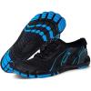 Water Shoes for Men Barefoot Quick-Dry Aqua Sock Outdoor Athletic Sport Shoes for Kayaking, Boating, Hiking, Surfing, Walking(M-black/Blue)