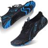 Water Shoes for Men Barefoot Quick-Dry Aqua Sock Outdoor Athletic Sport Shoes for Kayaking, Boating, Hiking, Surfing, Walking(M-black/Blue)