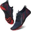 Water Shoes for Men Barefoot Quick-Dry Aqua Sock Outdoor Athletic Sport Shoes for Kayaking, Boating, Hiking, Surfing, Walking(M-red/Blue)