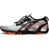 Water Shoes for Men Barefoot Quick-Dry Aqua Sock Outdoor Athletic Sport Shoes for Kayaking, Boating, Hiking, Surfing, Walking(M-white)