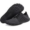 Water Shoes for Men Barefoot Quick-Dry Aqua Sock Outdoor Athletic Sport Shoes for Kayaking, Boating, Hiking, Surfing, Walking(N-black)