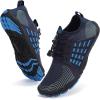 Water Shoes for Men Barefoot Quick-Dry Aqua Sock Outdoor Athletic Sport Shoes for Kayaking, Boating, Hiking, Surfing, Walking(N-black Blue)