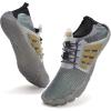 Water Shoes for Men Barefoot Quick-Dry Aqua Sock Outdoor Athletic Sport Shoes for Kayaking, Boating, Hiking, Surfing, Walking(N-light Grey)