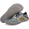 Water Shoes for Men Barefoot Quick-Dry Aqua Sock Outdoor Athletic Sport Shoes for Kayaking, Boating, Hiking, Surfing, Walking(N-light Grey)