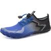 Water Shoes for Men Barefoot Quick-Dry Aqua Sock Outdoor Athletic Sport Shoes for Kayaking, Boating, Hiking, Surfing, Walking(P-black/Blue)