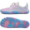 Water Shoes for Men Barefoot Quick-Dry Aqua Sock Outdoor Athletic Sport Shoes for Kayaking, Boating, Hiking, Surfing, Walking(Pink/Blue)