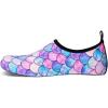 Water Shoes for Womens and Mens Summer Barefoot Shoes Quick Dry Aqua Socks for Beach Swim Yoga Exercise (Fishscale-Pink Purple, 44/45)