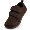 WateLves Toddler Little Kid Wide Barefoot Shoes(Bn435/Dark Brown)