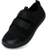 WateLves Toddler Little Kid Wide Barefoot The First Walking Shoes Girls Boys Breathable Lightweight Splay Naturally Minimalist Sneakers(Black,27)