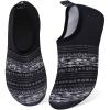 WateLves Water Sports Shoes Barefoot Quick-Dry Aqua Yoga Socks Slip-on for Men Women Kids (Bohemia-Black, 44/45)
