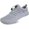 WateLves Wide Water Shoes Mens Womens Beach-Swim-Aqua-Barefoot Shoes Breathable & Non-Slip & Optimal Relaxation Walking Sneakers(Grey)