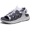 WateLves Womens Orthopedic Walking Sandals Summer Casual Outdoor Hiking Water Platform Sandals with Adjustable Strap Comfortable Plantar Fasciitis Arch Support (Grey white-11)