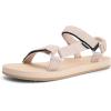 WateLves Womens-Sport-Sandals Outdoor Hiking Sandals with-Arch-Support Comfortable Webbing-Water-Athletic Beach-Sandals for Travel-Walking-Trekking-Camping(Brown  Beige)