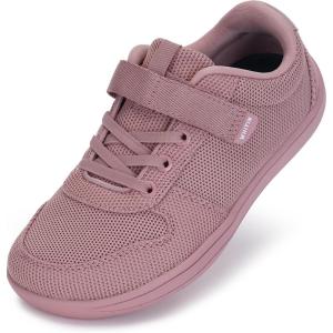 WHITIN Little/Big Kids Minimalist Barefoot Shoes + Zero Drop + Wide Sneaker for Boys/Girls(W8k7 | All Pink)
